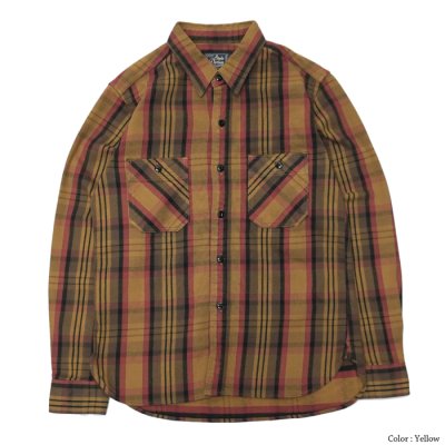 画像2: STUDIO D'ARTISAN（ステュディオ・ダ・ルチザン）Heavy Wight  Flannel Shirt （ヘビーウェイトフランネルシャツ）/Yellow（イエロー）・Green（グリーン）