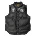 画像1: Y'2 LEATHER（ワイツーレザー）STEER OIL×HORSE HIDE DOWN VEST（ステアオイル×ホースハイドダウンベスト）/Black×Black（ブラック×ブラック） (1)