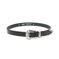 TORY LEATHER（トリーレザー）3-Piece Silver Buckle Belt（3ピースシルバーバックルベルト）/Black（ブラック）