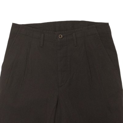 画像2: *A VONTADE（アボンタージ）1 Tuck Back Rise Trousers（1タックバックライズラウザーズ）"British Wool Line High Count Sarge"/ Dark Brown（ダークブラウン）【裾上げ無料】