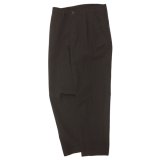 *A VONTADE（アボンタージ）1 Tuck Back Rise Trousers（1タックバックライズラウザーズ）"British Wool Line High Count Sarge"/ Dark Brown（ダークブラウン）【裾上げ無料】