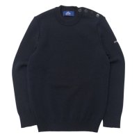 SAINT JAMES（セントジェームス）CANCALE（肩ボタンプレーンセーター）/NAVY（ネイビー）