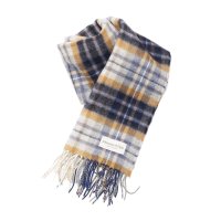 Johnstons of Elgin（ジョンストンズオブエルガン）ASYMMETRIC TARTAN CHECK SCARF（タータンチェックスカーフ）CASHMERE/House Check（ハウスチェック）