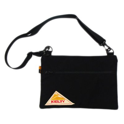 画像1: KELTY（ケルティ）VINTAGE FLAT POUCH"SM"（ヴィンテージフラットポーチSM）/Black（ブラック）