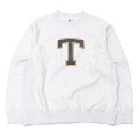 ※Exclusive※ blurhmsROOTSTOCK（ブラームスルーツストック）Soft&Hard Sweat Crew Neck P.O "T-50"（ソフト&ハードスウェットクルーネックプルオーバー"T-50"）Heather White / Navy×Yellow（ネイビー×イエロー）