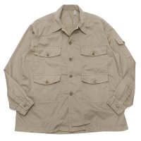 KAPTAIN SUNSHINE（キャプテンサンシャイン）Garment Dyed Safari Shirt Jacket（ガーメントダイドサファリシャツジャケット）FINX SATIN CLOTH/Taupe（トープ）