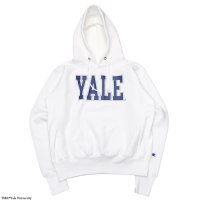 ＜50%OFF＞Champion（チャンピオン）REVERSE WEAVE PULLOVER HOODED SWEATSHIRT（リバースウィーブプルオーバースウェットパーカー）"YALE"/White（ホワイト）Made in USA※Lサイズのみ