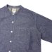 画像4: Post O'Alls（ポストオーバーオールズ）Band Collar Shirt（バンドカラーシャツ）"Classic Chambray" / Indigo（インディゴ）