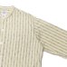 画像4: Post O'Alls（ポストオーバーオールズ）Band Collar Shirt（バンドカラーシャツ）"Stripe Shirting" / Natural（ナチュラル）