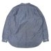 画像2: Post O'Alls（ポストオーバーオールズ）Band Collar Shirt（バンドカラーシャツ）"Classic Chambray" / Indigo（インディゴ） (2)