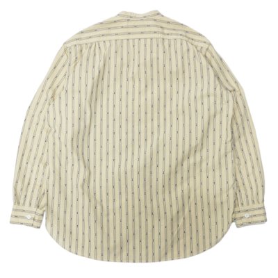 画像2: Post O'Alls（ポストオーバーオールズ）Band Collar Shirt（バンドカラーシャツ）"Stripe Shirting" / Natural（ナチュラル）