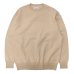 画像1: Yonetomi NEW BASIC（ヨネトミニューベーシック）WAVE COTTON KNIT PULLOVER（ウェーブコットンニットプルオーバー）/Beige（ベージュ） (1)