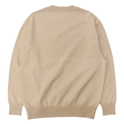 画像2: Yonetomi NEW BASIC（ヨネトミニューベーシック）WAVE COTTON KNIT PULLOVER（ウェーブコットンニットプルオーバー）/Beige（ベージュ）