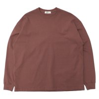 alvana（アルヴァナ）空紡 L/S TEE SHIRTS（空紡ロングスリーブTシャツ）/ Red Brown（レッドブラウン）