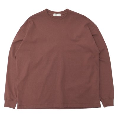 画像1: alvana（アルヴァナ）空紡 L/S TEE SHIRTS（空紡ロングスリーブTシャツ）/ Red Brown（レッドブラウン）