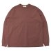 画像1: alvana（アルヴァナ）空紡 L/S TEE SHIRTS（空紡ロングスリーブTシャツ）/ Red Brown（レッドブラウン） (1)