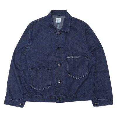 画像1:  Post O'Alls（ポストオーバーオールズ）Mechanic Blouse 2（メカニックブラウス2）”8oz Denim Deep Wash" / Indigo（インディゴ）