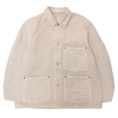 画像1: KAPTAIN SUNSHINE（キャプテンサンシャイン）Coverall Jacket（カバーオールジャケット）"Cotton Hemp Heavy OXFord Garment Dye" / Sand Pink（サンドピンク）