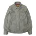 画像1: Y'2 LEATHER（ワイツーレザー）STEER OIL Western Shirt（ステアオイル ウエスタンシャツ）"Spring Edition" / Grey（グレー） (1)