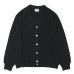 画像1: Yonetomi NEW BASIC（ヨネトミニューベーシック）GIMA COTTON KNIT CARDIGAN（ギマコットンニットカーディガン）/ Black（ブラック） (1)