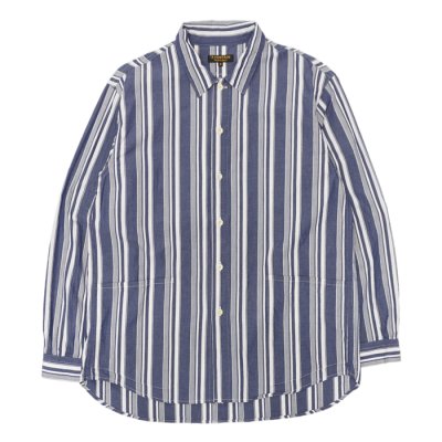 画像1: *A VONTADE（アボンタージ）Gardener Apron Shirts（ガーデナーエプロンシャツ）/ Navy Multi Stripe（ネイビーマルチストライプ）