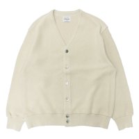 Yonetomi NEW BASIC（ヨネトミニューベーシック）GIMA COTTON KNIT CARDIGAN（ギマコットンニットカーディガン）/ Ecru（エクリュ）