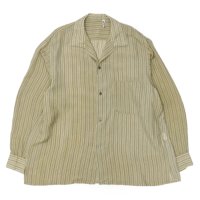 KAPTAIN SUNSHINE（キャプテンサンシャイン）Open Collered Shirt（オープンカラーシャツ） / Beige Stripe（ベージュストライプ）