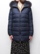 画像1: 【OUTLET】DUVETICA "Women"（デュベティカ）BLODWEN（ブロドウェン）Grey Fur-FinRacoon/770（blu navy）ネイビー※サイズ42のみ (1)