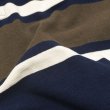 画像6: ＜50%OFF＞BARBARIAN（バーバリアン）クラシック ラガーシャツ（CENTER STRIPES）”旧モデル” / Navy×Ivory×Moss（ネイビー×アイボリー×モスグリーン）※Sサイズのみ (6)