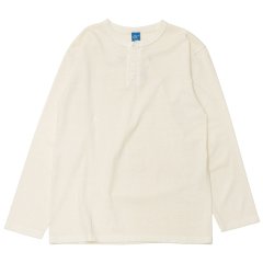 Good On（グッドオン）Long Sleeve Henley Neck Tee（ロングスリーブヘンリーネックTシャツ）"Pigment Dye"/Natural（ナチュラル）