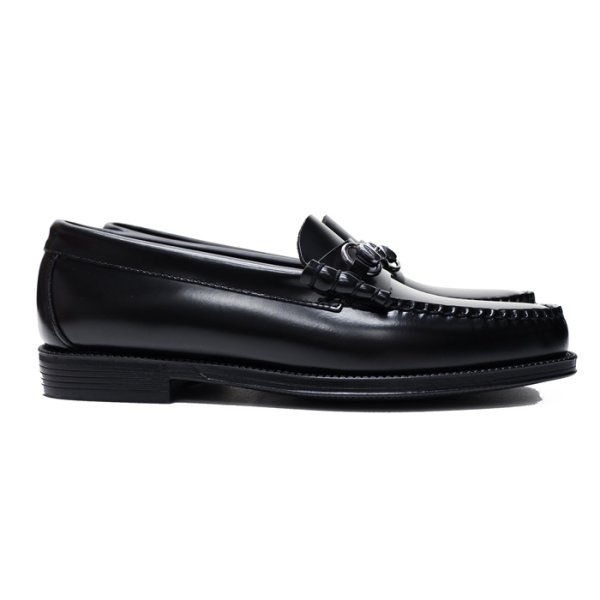 画像1: G.H.BASS（ジーエイチバス）LINCOLN MOC BIT LOAFER（リンカーンモックビットローファー）ラバーソール/Black（ブラック） (1)