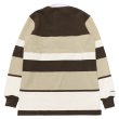 画像2: ＜50%OFF＞BARBARIAN（バーバリアン）クラシック ラガーシャツ（SPINNAKER STRIPES）”旧モデル”/Moss×Taupe×Ivory（モスグリーン×トープ×アイボリー）※Sサイズのみ (2)