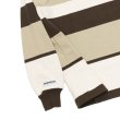 画像5: ＜50%OFF＞BARBARIAN（バーバリアン）クラシック ラガーシャツ（SPINNAKER STRIPES）”旧モデル”/Moss×Taupe×Ivory（モスグリーン×トープ×アイボリー）※Sサイズのみ (5)