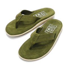 ISLAND SLIPPER（アイランドスリッパ）PT203 レザートングサンダル/Army Suede（アーミースエード）