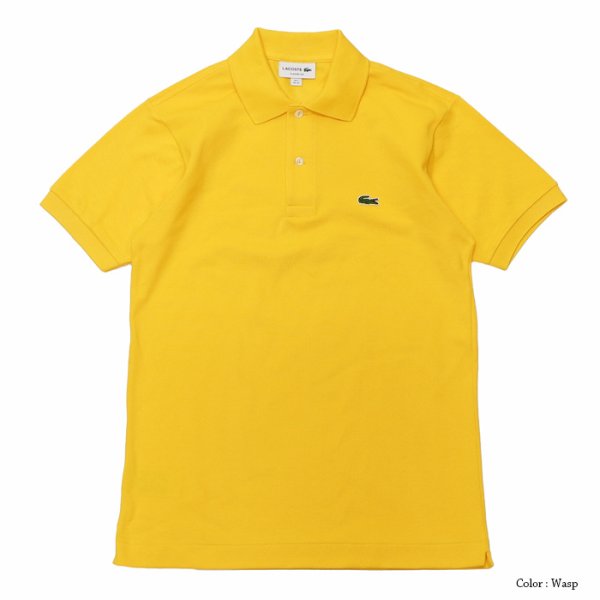 画像1: LACOSTE（ラコステ）Classic Fit Pique Polo Shirt（クラシックフィットピケポロシャツ）/Wasp（イエロー）※Imported from France※サイズ2のみ (1)