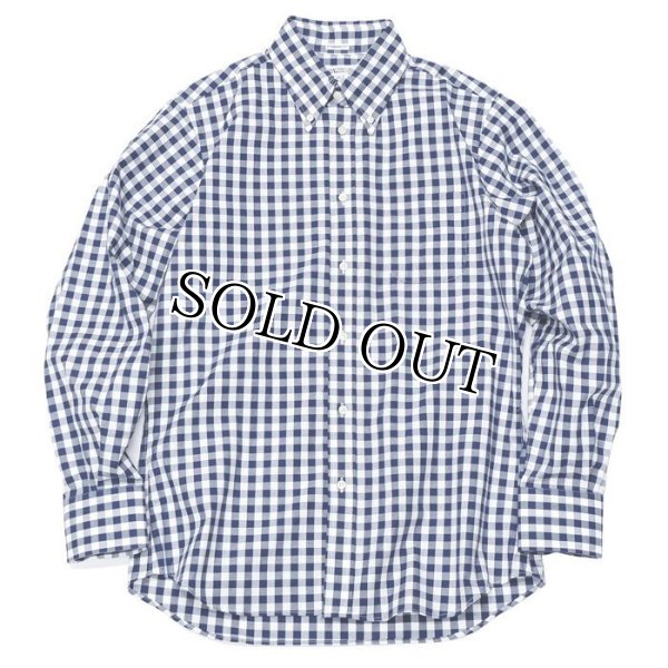 画像1: INDIVIDUALIZED SHIRTS（インディビジュアライズドシャツ）Standard Fit B.D. Shirt（スタンダードフィットボタンダウンシャツ）"BIG GINGHAM CHECK"/Navy（ネイビー） (1)