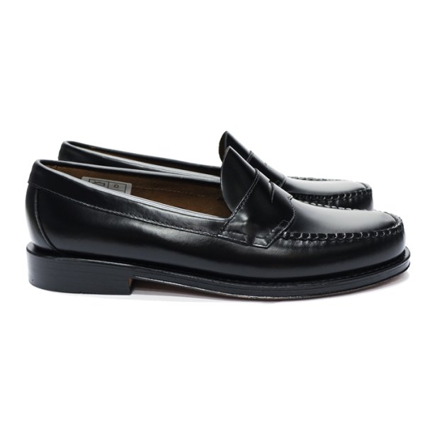 画像1: G.H.BASS（ジーエイチバス）LOGAN MOC LOAFER（ローガンモックローファー）レザーソール/Black（ブラック） (1)