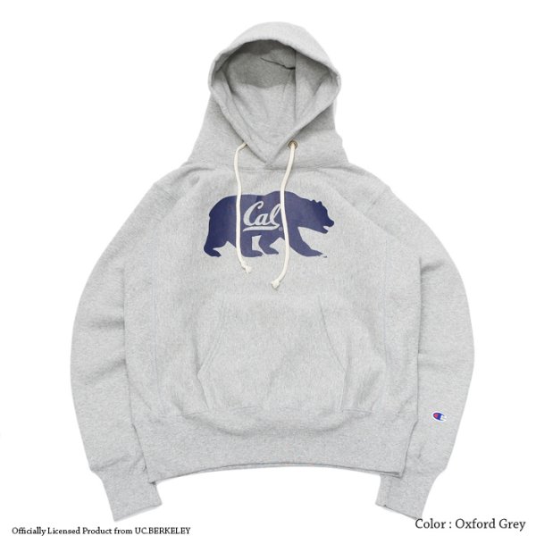 画像1: Champion（チャンピオン）REVERSE WEAVE PULLOVER HOODED SWEATSHIRT（リバースウィーブプルオーバースウェットパーカー）"UC.BERKELEY"/Oxford（オックスフォードグレー）Made in USA※Mサイズのみ (1)