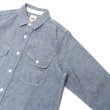 画像4: F.O.B FACTORY（エフオービーファクトリー）CHAMBRAY WORK SHIRT（シャンブレーワークシャツ）5oz SELVEDGE CHAMBRAY/Blue（ブルー） (4)