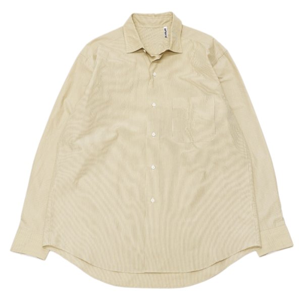 画像1: ＜50%OFF!＞KAPTAIN SUNSHINE（キャプテンサンシャイン）Cotton Semi Spread Collar Shirt（コットンセミスプレッドカラーシャツ）WASHED FINX LIGHT WEATHER STRIPE/Pin Stripe（ピンストライプ）※38サイズのみ (1)