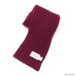 画像3: INVERALLAN（インバーアラン）Rib Knit Scarf（リブ編みマフラー）Lambswool/Tobacco（タバコ）・Bordeaux（ボルドー） (3)