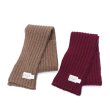 画像1: INVERALLAN（インバーアラン）Rib Knit Scarf（リブ編みマフラー）Lambswool/Tobacco（タバコ）・Bordeaux（ボルドー） (1)