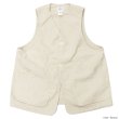 画像2: Post O'Alls（ポストオーバーオールズ）DEE Vest（ディー・ベスト）Hemp Cotton Poplin/Natural（ナチュラル）・Sage（セージ） (2)