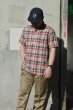 画像10: SERO（セロ）Short Sleeve Pullover B.D Shirt（ショートスリーブプルオーバーボタンダウンシャツ）Madras Check/Red（レッド） (10)