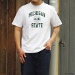 画像12: Champion（チャンピオン）T1011 US Print T-Shirt（ティーテンイレブンUSプリントTシャツ）"MICHIGAN STATE"/White×Green（ホワイト×グリーン）・Moss Green（モスグリーン）Made in USA (12)