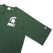 画像5: Champion（チャンピオン）T1011 Raglan Short Sleeve T-Shirt（ティーテンイレブンラグランショートスリーブTシャツ）"MICHIGAN STATE"/Moss Green（モスグリーン）Made in USA※Lサイズのみ (5)