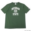 画像4: Champion（チャンピオン）T1011 US Print T-Shirt（ティーテンイレブンUSプリントTシャツ）"MICHIGAN STATE"/White（ホワイト）・Green×White（グリーン×ホワイト）Made in USA (4)