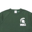 画像3: Champion（チャンピオン）T1011 Raglan Short Sleeve T-Shirt（ティーテンイレブンラグランショートスリーブTシャツ）"MICHIGAN STATE"/Moss Green（モスグリーン）Made in USA※Lサイズのみ (3)