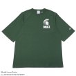 画像1: Champion（チャンピオン）T1011 Raglan Short Sleeve T-Shirt（ティーテンイレブンラグランショートスリーブTシャツ）"MICHIGAN STATE"/Moss Green（モスグリーン）Made in USA※Lサイズのみ (1)