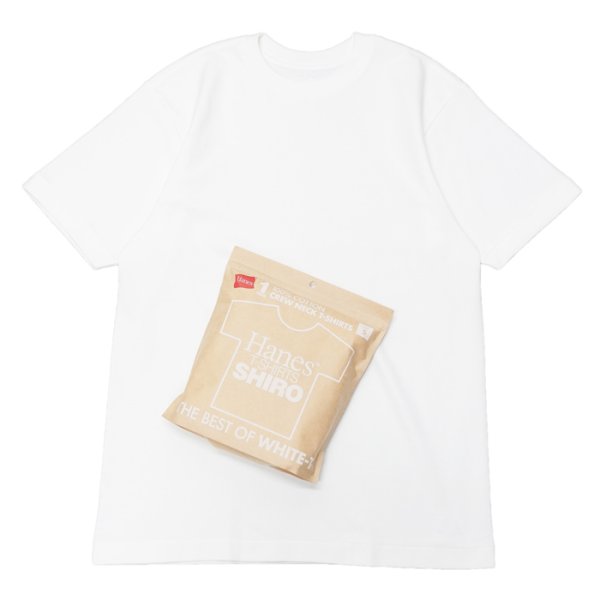 画像1: Hanes（ヘインズ）Crew Neck T-Shirts（クルーネックTシャツ）"SHIRO"/White（ホワイト） (1)